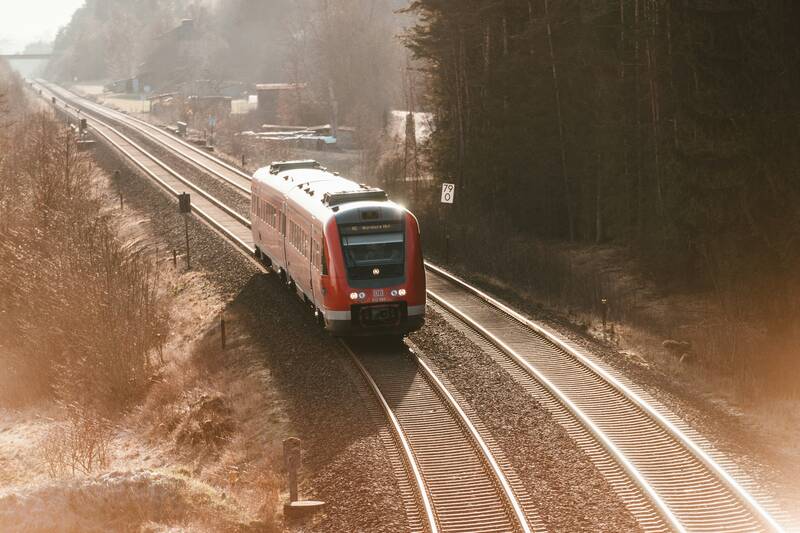Driving train from the Deutsche Bahn